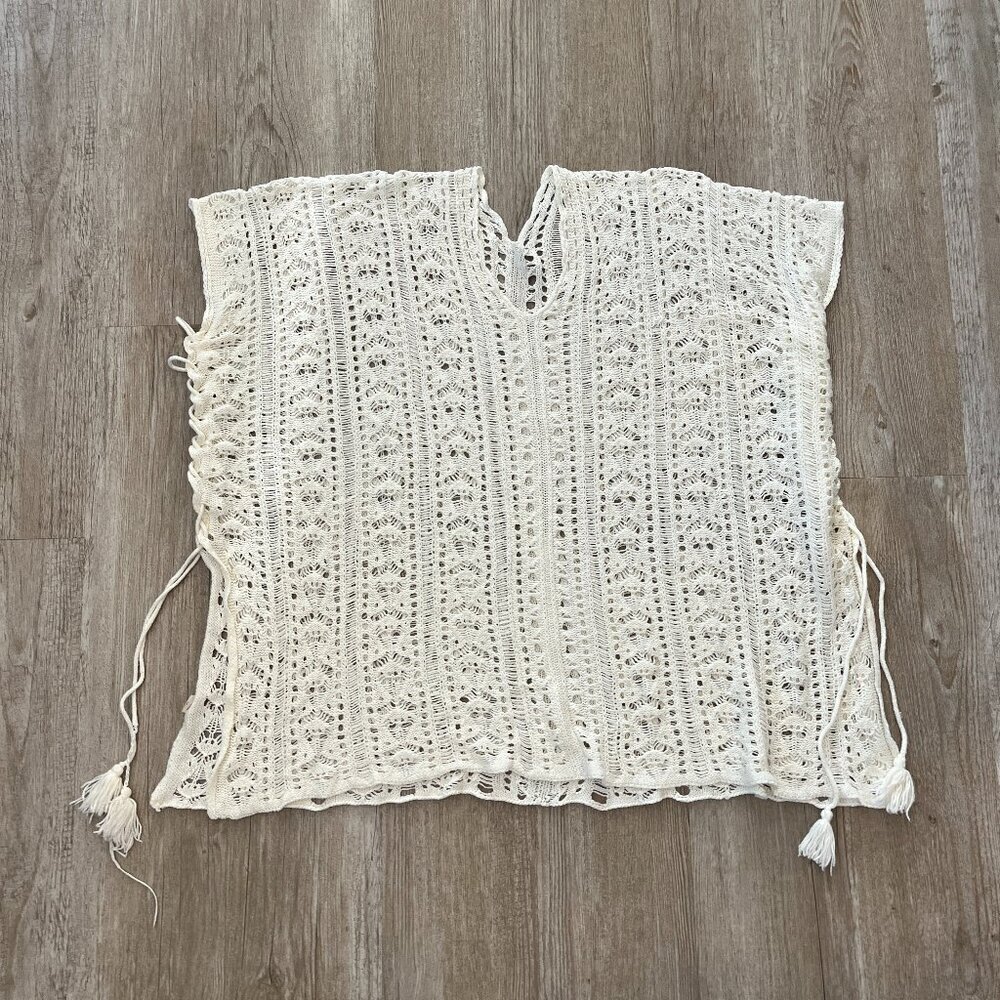 Womens Crochet Swim Coverup - M